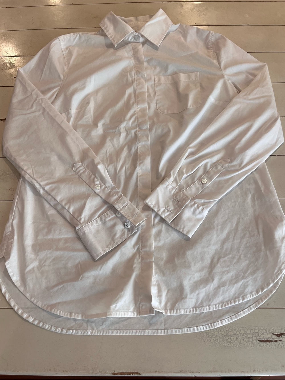 Talbots Crisp White womens Button-Front Dress Shirt